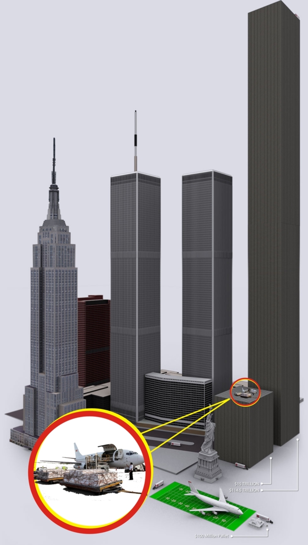 Moneytower of $114,500,000,000,000.-US Dollar